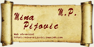 Mina Pijović vizit kartica